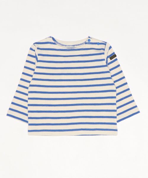 BIG FIELD（ビッグフィールド）の「ボーダーボートネックロンT（80～150cm）（Tシャツ/カットソー・キッズ・オフホワイト/ピンク/オレンジ/ブルー/グリーン/グリーン系その他・90/100/110/120/80/130/95/140/150）」の20枚目の写真