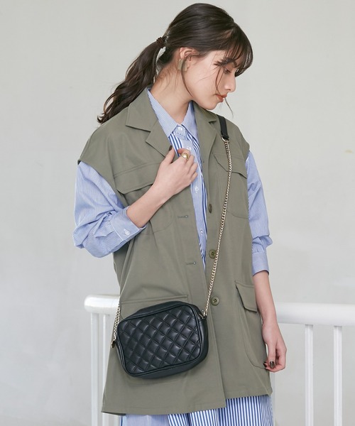 INCEDE(インシード)の「ミリタリーベスト(ベスト・レディース・カーキ/ブラック・LL/3L/M/L)」の3枚目の写真