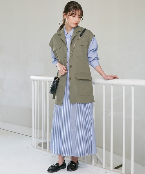 INCEDE(インシード)の「ミリタリーベスト(ベスト・レディース・カーキ/ブラック・LL/3L/M/L)」の7枚目の写真