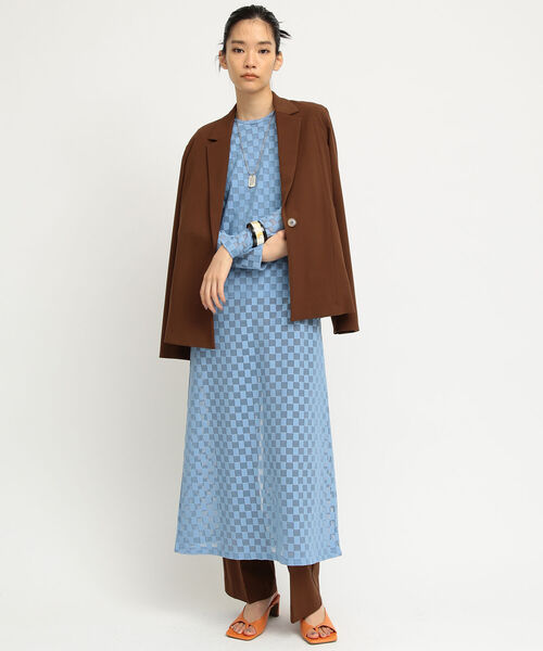 Ray BEAMS（レイビームス）の「Ray BEAMS / フロント キリカエ 1ボタン ジャケット（テーラードジャケット・レディース・ダークブラウン/クリーム・1/0）」の21枚目の写真