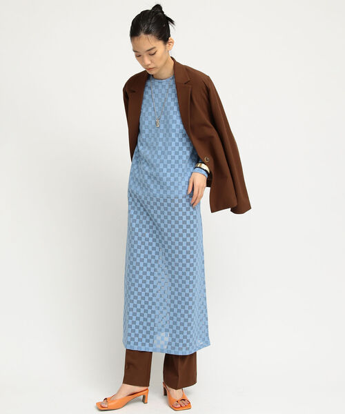 Ray BEAMS（レイビームス）の「Ray BEAMS / フロント キリカエ 1ボタン ジャケット（テーラードジャケット・レディース・ダークブラウン/クリーム・1/0）」の20枚目の写真