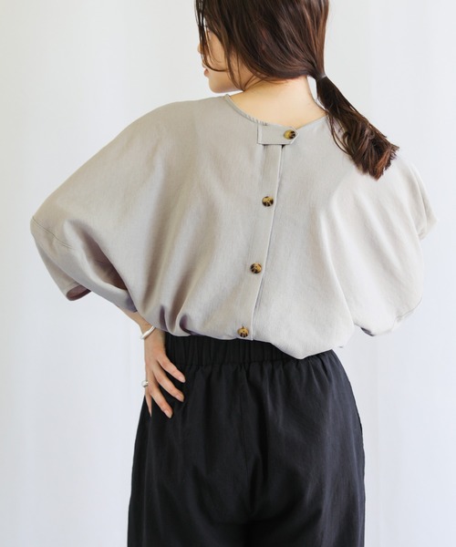 select MOCA(セレクトモカ)の「2WAYリネンライクパフスリーブブラウス(シャツ/ブラウス・レディース・ブラック/イエロー/グレイッシュベージュ・FREE)」の22枚目の写真
