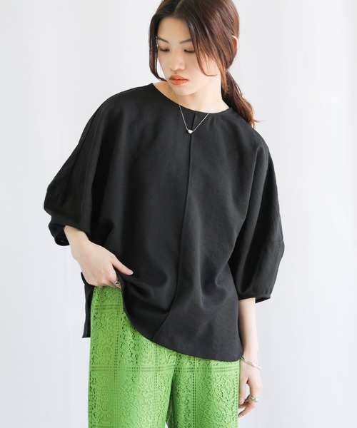 select MOCA(セレクトモカ)の「2WAYリネンライクパフスリーブブラウス(シャツ/ブラウス・レディース・ブラック/イエロー/グレイッシュベージュ・FREE)」の16枚目の写真