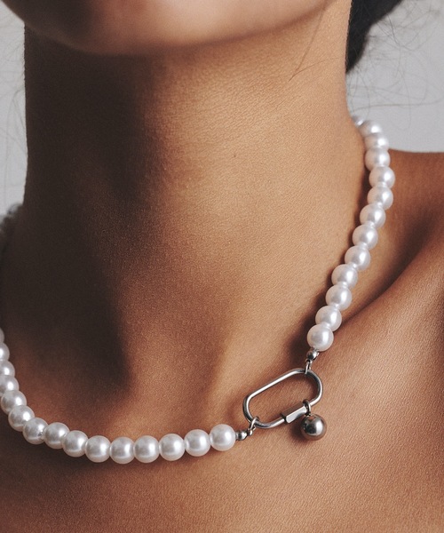 9ban（キューバン）の「【9ban】キューバン/ Pearl necklace（ネックレス・レディース・ゴールド・FREE）」の4枚目の写真