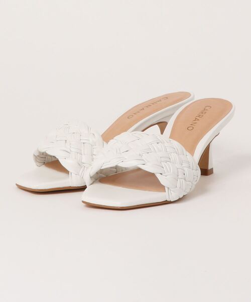 CARRANO（カラーノ）の「【CARRANO】イントレチャートミュールサンダル(622019)（サンダル・レディース・ホワイト/ブラック/グリーン・37/38/35/36）」の2枚目の写真