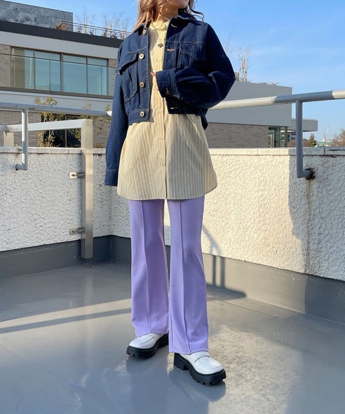 AS KNOW AS PINKY（アズノゥアズピンキー）の「ショートグッドデニムジャケット（デニムジャケット・レディース・ブルー/ライトインディゴブルー・FREE）」の7枚目の写真