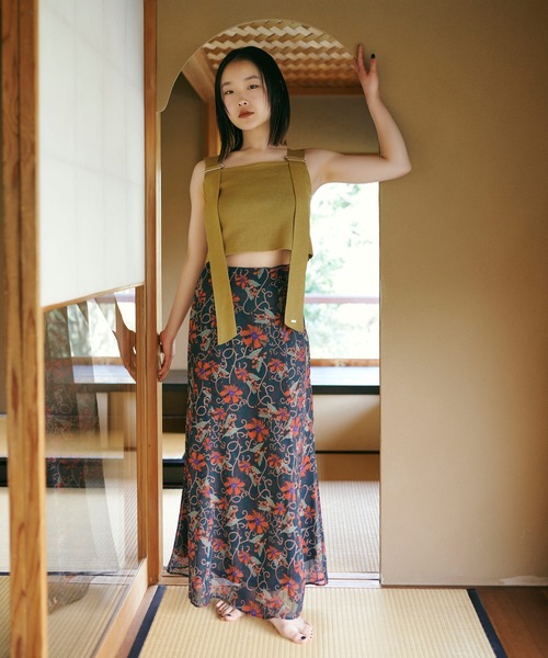 TINA：JOJUN（ティーナジョジュン）の「「麗」 花柄マーメイドスカート