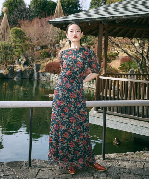 セール】「麗」 花柄マーメイドスカート TINA：JOJUN（スカート