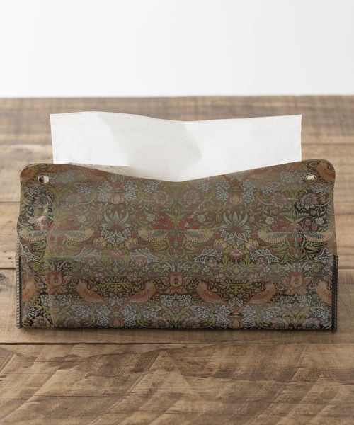 セール】PVCクリアティッシュケース ウィリアムモリス柄（インテリア