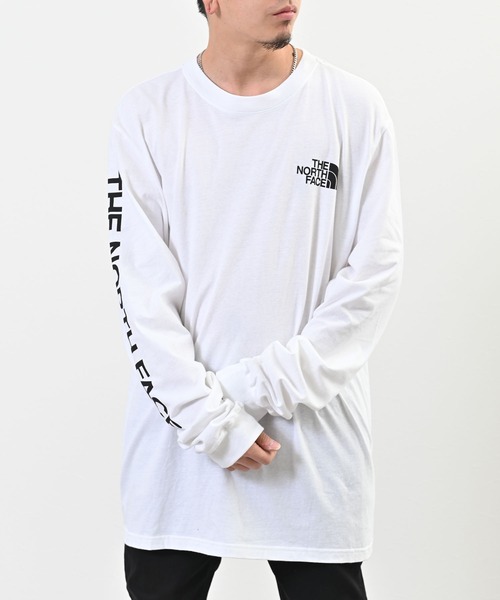 THE NORTH FACE（ザノースフェイス）の「THE NORTH FACE(ザ・ノース・フェイス) M LS TNF SLV HIT TEE ロンT（Tシャツ/カットソー・レディース・ホワイト・L/XL）」の4枚目の写真