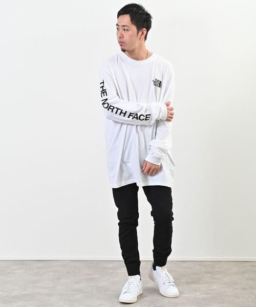 THE NORTH FACE（ザノースフェイス）の「THE NORTH FACE(ザ・ノース・フェイス) M LS TNF SLV HIT TEE ロンT（Tシャツ/カットソー・レディース・ホワイト・L/XL）」の8枚目の写真