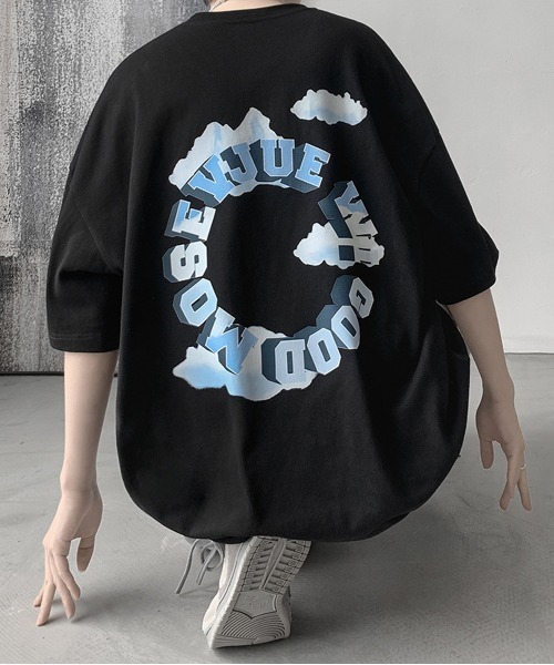 NEW GENTLEMAN(ニュージェントルマン)の「サークルロゴ ビッグT(Tシャツ/カットソー・メンズ・ホワイト/ブラック/ネイビー/グレー・M/L/XL)」の2枚目の写真