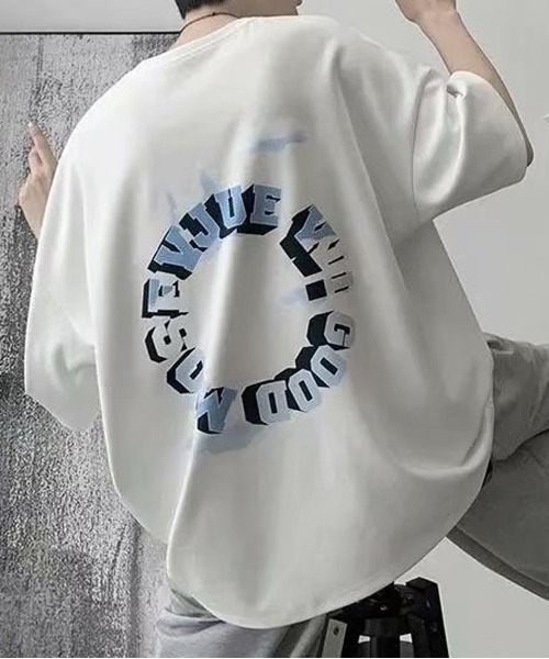 NEW GENTLEMAN(ニュージェントルマン)の「サークルロゴ ビッグT(Tシャツ/カットソー・メンズ・ホワイト/ブラック/ネイビー/グレー・M/L/XL)」の9枚目の写真