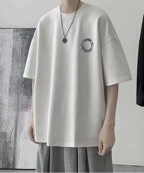 NEW GENTLEMAN(ニュージェントルマン)の「サークルロゴ ビッグT(Tシャツ/カットソー・メンズ・ホワイト/ブラック/ネイビー/グレー・M/L/XL)」の10枚目の写真