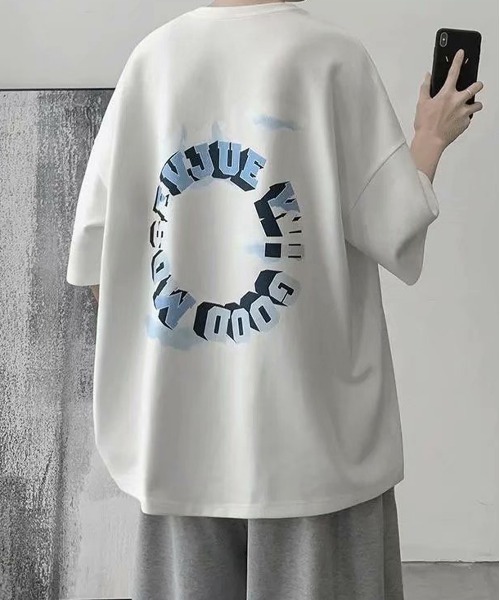 NEW GENTLEMAN(ニュージェントルマン)の「サークルロゴ ビッグT(Tシャツ/カットソー・メンズ・ホワイト/ブラック/ネイビー/グレー・M/L/XL)」の11枚目の写真