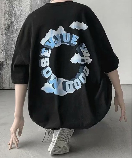 NEW GENTLEMAN(ニュージェントルマン)の「サークルロゴ ビッグT(Tシャツ/カットソー・メンズ・ホワイト/ブラック/ネイビー/グレー・M/L/XL)」の13枚目の写真