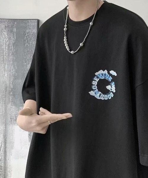 NEW GENTLEMAN(ニュージェントルマン)の「サークルロゴ ビッグT(Tシャツ/カットソー・メンズ・ホワイト/ブラック/ネイビー/グレー・M/L/XL)」の14枚目の写真