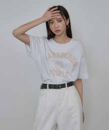 TOEASY | A'GEM/9 × .kom『TOEASY/トゥイージー』Marblus short-sleeved T-shirt/アーチロゴデザイン マーベラス 半袖Tシャツ(Tシャツ/カットソー)