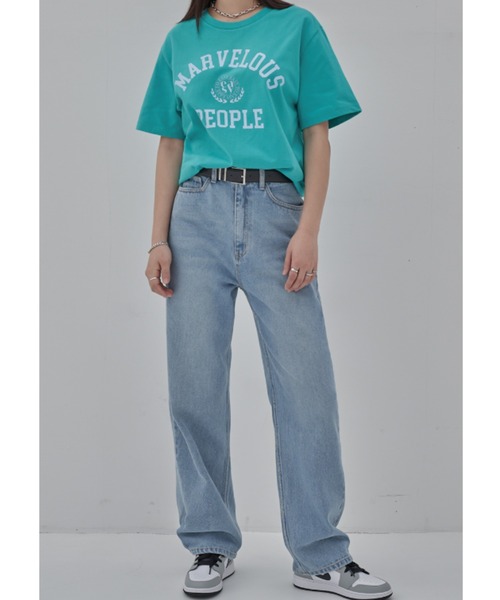 TOEASY(トゥイージー)の「A'GEM/9 × .kom『TOEASY/トゥイージー』Marblus short-sleeved T-shirt/アーチロゴデザイン マーベラス 半袖Tシャツ(Tシャツ/カットソー・レディース・ホワイト/ブラック/グリーン・FREE)」の17枚目の写真