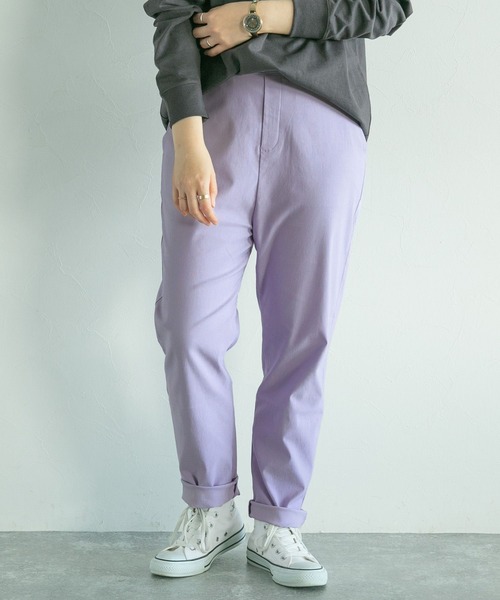 studio CLIP（スタディオクリップ）の「【WEB限定】誰でも美脚パンツ（その他パンツ・レディース・アイボリー/ブラック/ベージュ/グリーン/カーキ/ラベンダー・SMALL/MEDIUM/LARGE/X-LARGE/XX-LARGE/XXX-LARGE/PM/PL）」の6枚目の写真