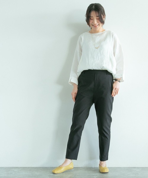 studio CLIP（スタディオクリップ）の「【WEB限定】誰でも美脚パンツ（その他パンツ・レディース・アイボリー/ブラック/ベージュ/グリーン/カーキ/ラベンダー・SMALL/MEDIUM/LARGE/X-LARGE/XX-LARGE/XXX-LARGE/PM/PL）」の9枚目の写真