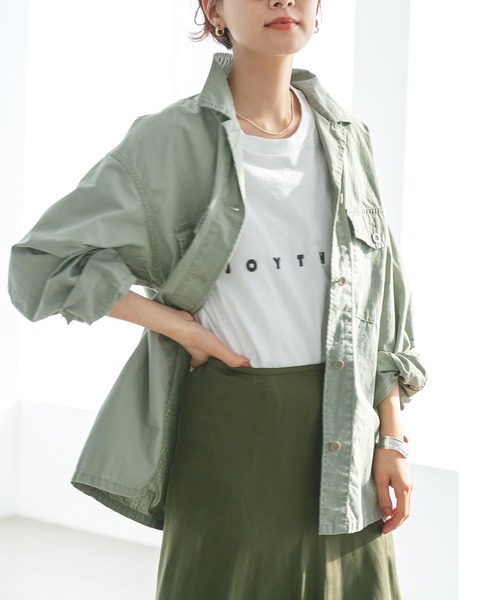 リップストップアーミーシャツブルゾン ミリタリージャケット Spick Spick Span Span スピックアンドスパン リップストップアーミーシャツブルゾン ミリタリージャケット Spick Spick Span Span スピックアンドスパン