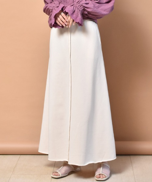 RETRO GIRL(レトロガール)の「裏毛フレアスカート(スカート・レディース・オフホワイト/グリーン/ダークグレー・FREE)」の1枚目の写真