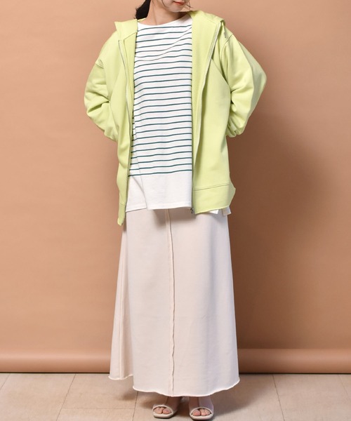 RETRO GIRL(レトロガール)の「裏毛フレアスカート(スカート・レディース・オフホワイト/グリーン/ダークグレー・FREE)」の21枚目の写真