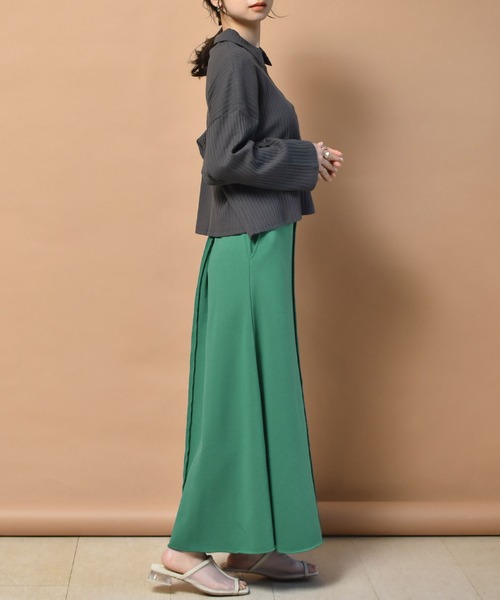 RETRO GIRL(レトロガール)の「裏毛フレアスカート(スカート・レディース・オフホワイト/グリーン/ダークグレー・FREE)」の18枚目の写真