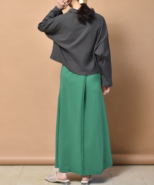 RETRO GIRL(レトロガール)の「裏毛フレアスカート(スカート・レディース・オフホワイト/グリーン/ダークグレー・FREE)」の19枚目の写真