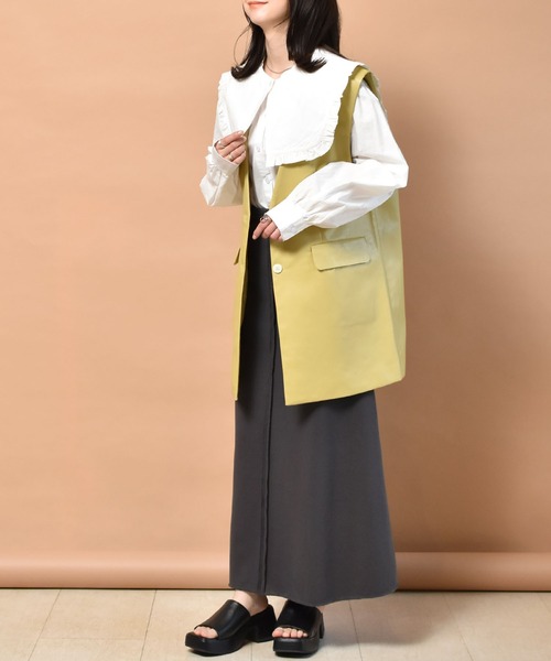 RETRO GIRL(レトロガール)の「裏毛フレアスカート(スカート・レディース・オフホワイト/グリーン/ダークグレー・FREE)」の9枚目の写真