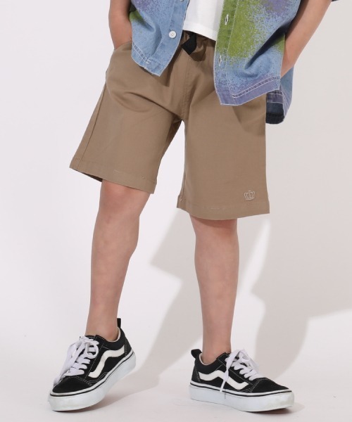 BABYDOLL(ベビードール)の「通販限定カラー/サイズあり ストレッチハーフパンツ 6237K(その他パンツ・キッズ・ブルー/ベビーピンク/イエロー/ブラック/グリーン/ブラウン/パープル/ベージュ・150cm/130cm/80cm/160cm/120cm/110cm/90cm/140cm/100cm)」の3枚目の写真