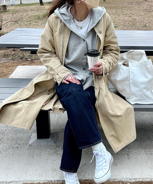 ISOOK(アイスー)の「Hooded sweat cardigan / フーデッドスウェットカーディガン(chiica select)(スウェット・レディース・ブラック/グレー・FREE)」の7枚目の写真