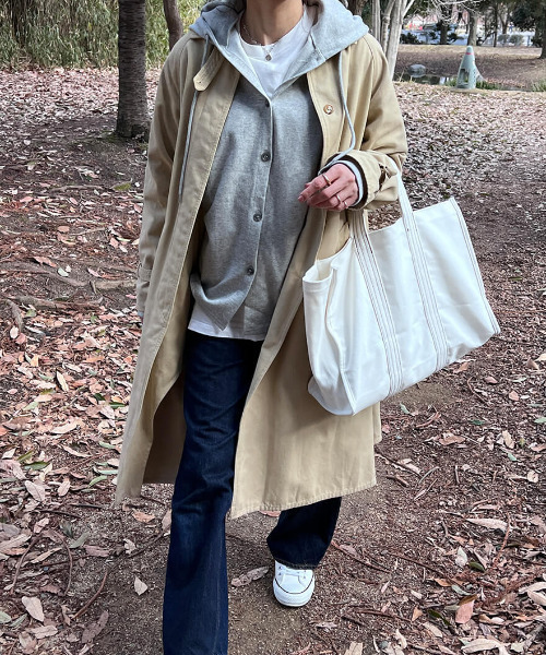 ISOOK(アイスー)の「Hooded sweat cardigan / フーデッドスウェットカーディガン(chiica select)(スウェット・レディース・ブラック/グレー・FREE)」の8枚目の写真