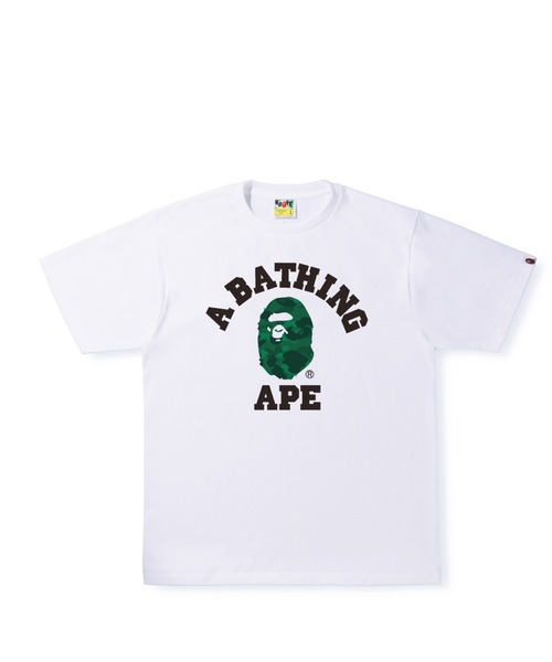 A BATHING APE(アベイシングエイプ)の「COLOR CAMO C COLLEGE TEE M(Tシャツ/カットソー・メンズ・ホワイト×パープル/ホワイト×グリーン/ブラック×グリーン/ブラック×パープル・XXX-LARGE/MEDIUM/LARGE/XX-LARGE/X-LARGE/SMALL)」の7枚目の写真