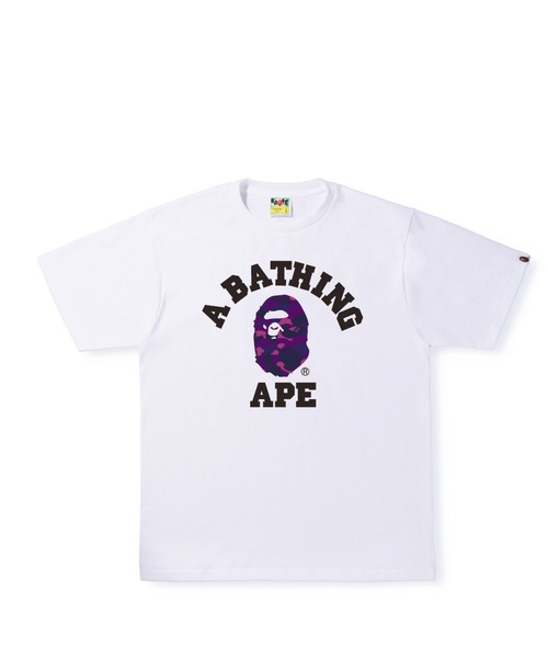 A BATHING APE(アベイシングエイプ)の「COLOR CAMO C COLLEGE TEE M(Tシャツ/カットソー・メンズ・ホワイト×パープル/ホワイト×グリーン/ブラック×グリーン/ブラック×パープル・XXX-LARGE/MEDIUM/LARGE/XX-LARGE/X-LARGE/SMALL)」の8枚目の写真