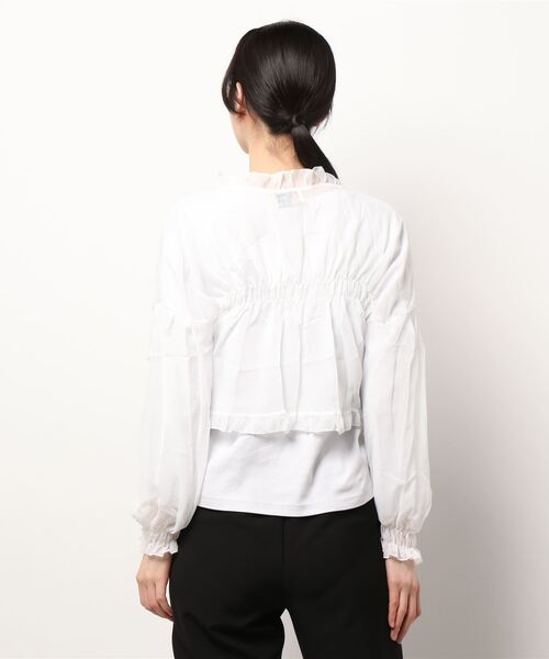 Clice de Paris（クリシェドゥパリス）の「K/フリルカーデ（カーディガン/ボレロ・レディース・オフホワイト/アイボリー・ONESIZE）」の4枚目の写真