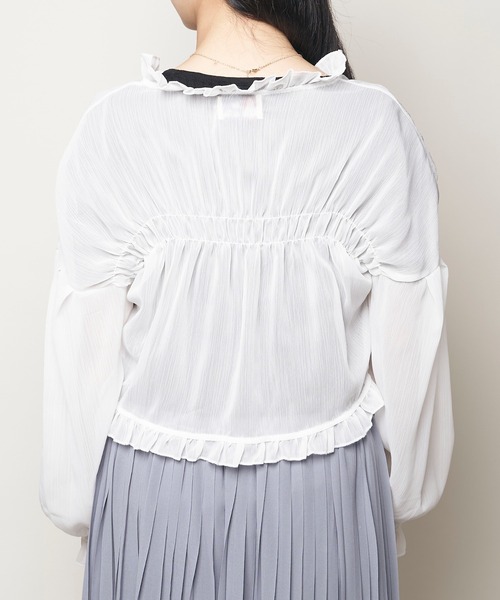 Clice de Paris（クリシェドゥパリス）の「K/フリルカーデ（カーディガン/ボレロ・レディース・オフホワイト/アイボリー・ONESIZE）」の8枚目の写真