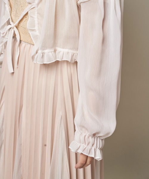 Clice de Paris（クリシェドゥパリス）の「K/フリルカーデ（カーディガン/ボレロ・レディース・オフホワイト/アイボリー・ONESIZE）」の10枚目の写真