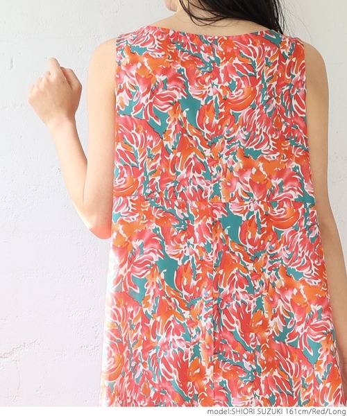 coca（coca）（コカ）の「サマーフラワーリゾートワンピース（ワンピース・レディース・レッド・SHORT/LONG）」の11枚目の写真