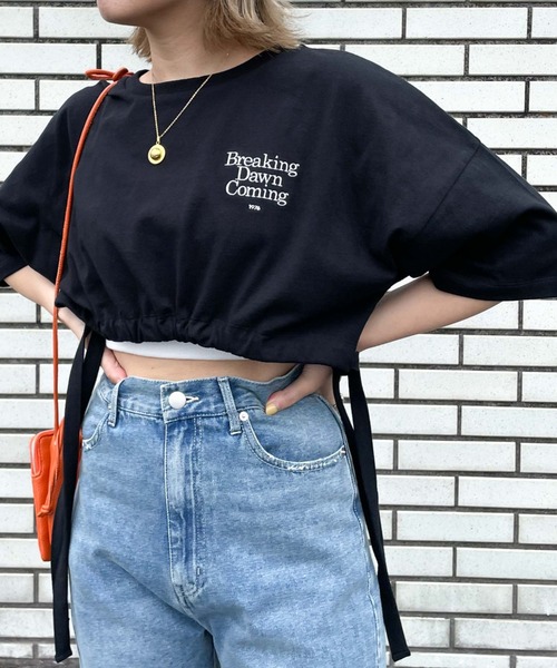 archives（アルシーヴ）の「ドロストＴ（Tシャツ/カットソー・レディース・オフホワイト/ブラック/ホワイト・MEDIUM）」の9枚目の写真
