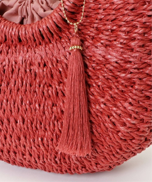 ikka（イッカ）の「雑材アンモナイトマルテバッグ（かごバッグ・レディース・ブルー/キャメル/ブラウン/ピンク・FREE）」の16枚目の写真