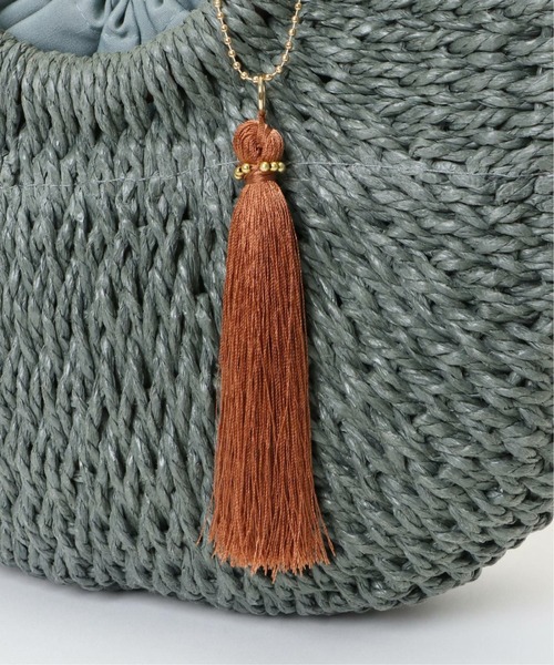 ikka（イッカ）の「雑材アンモナイトマルテバッグ（かごバッグ・レディース・ブルー/キャメル/ブラウン/ピンク・FREE）」の14枚目の写真