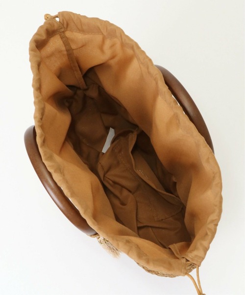 ikka（イッカ）の「雑材アンモナイトマルテバッグ（かごバッグ・レディース・ブルー/キャメル/ブラウン/ピンク・FREE）」の11枚目の写真