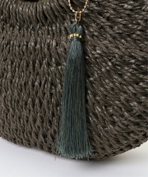 ikka（イッカ）の「雑材アンモナイトマルテバッグ（かごバッグ・レディース・ブルー/キャメル/ブラウン/ピンク・FREE）」の10枚目の写真