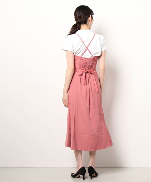 axes femme POETIQUE（アクシーズファムポエティック）の「マーメイドロングキャミＯＰ（ワンピース・レディース・ピンク/ブラック/サックスブルー・MEDIUM）」の4枚目の写真