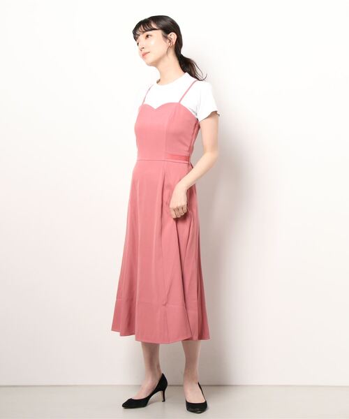 axes femme POETIQUE（アクシーズファムポエティック）の「マーメイドロングキャミＯＰ（ワンピース・レディース・ピンク/ブラック/サックスブルー・MEDIUM）」の6枚目の写真