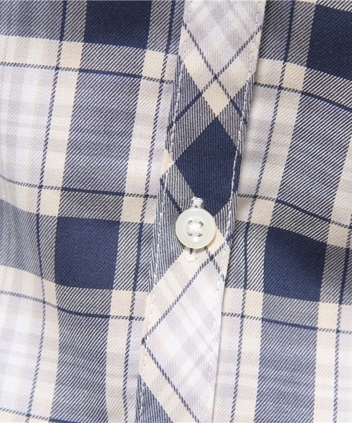 earth music&ecology（アースミュージックアンドエコロジー）の「【シャキシャキシャツ】カジュアルチェック（シャツ/ブラウス・レディース・ピンク/ネイビー・MEDIUM/SMALL）」の10枚目の写真