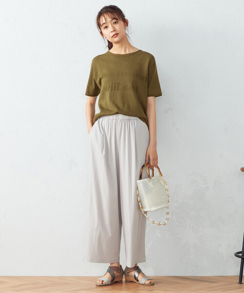 COMME CA ISM(コムサイズム)の「ロゴ ニットTシャツ(ニット/セーター・レディース・ダークブラウン/ベージュ/オリーブ/オレンジ・MEDIUM/LARGE)」の18枚目の写真