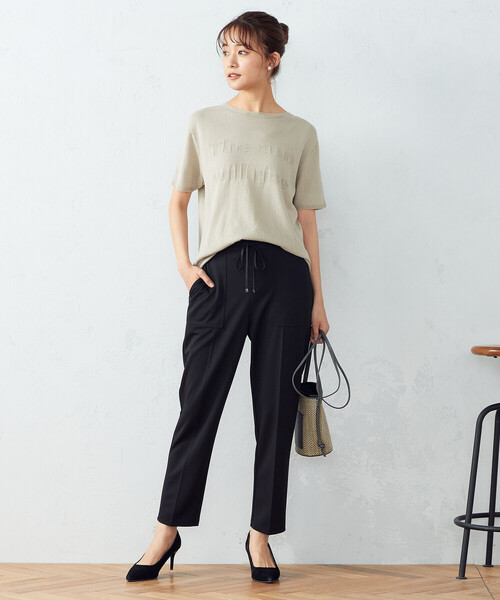 COMME CA ISM(コムサイズム)の「ロゴ ニットTシャツ(ニット/セーター・レディース・ダークブラウン/ベージュ/オリーブ/オレンジ・MEDIUM/LARGE)」の21枚目の写真